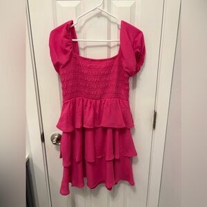 Francesca's Collections Fuchsia Layered Dress
